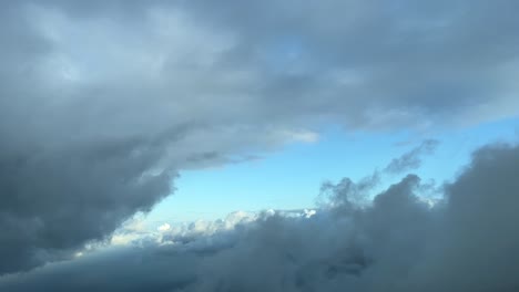 Flying-toward-a-gap-between-the-clouds