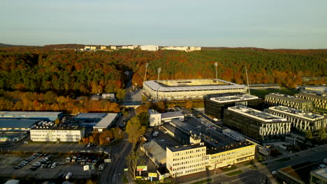 Sportstadion-Des-Fußballvereins-Arka-In-Der-Nähe-Der-Luzycka-Straße-In-Gdynia,-Polen