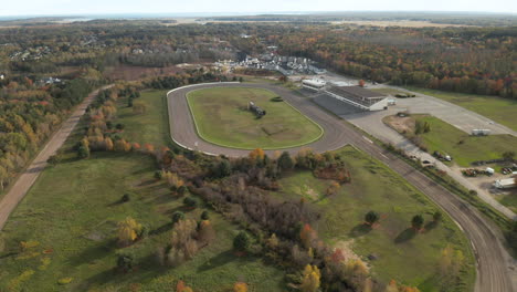 Stunning-wide-angle-aerial-view-of-the-Scarborough-Downs-Horse-Track-in-Maine