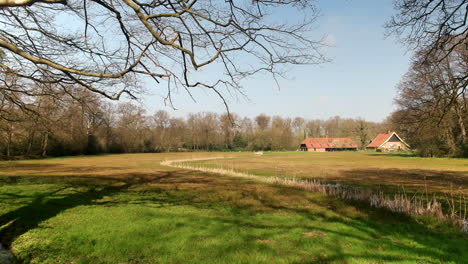 Casa-En-El-Prado-En-Medio-Del-Bosque-En-Twickel-Estate-En-Países-Bajos