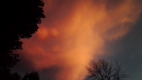 Deep-orange-storm-clouds-at-sunset