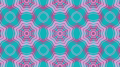 Bewegliches-Muster-Der-Geometrischen-Linien,-über-Blauem-Hintergrund