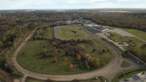 Beautiful-aerial-view-of-Scarborough-Downs-horse-racing-track