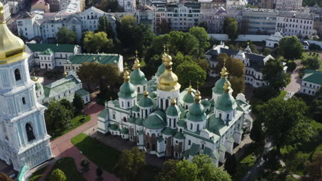 Campanario-Y-Catedral-De-Santa-Sofía-En-Kyiv,-Ucrania