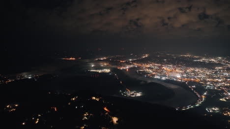 Aerial-Hyperlapse-of-Downtown-Chattanooga-from-the-vantage-point-of-Lookout-Mountain