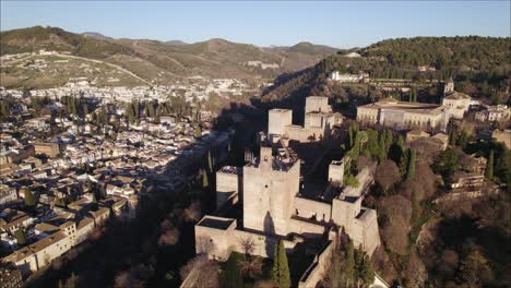 Zitadelle-Und-Stadtbild-Von-Alhambra,-Granada-In-Spanien