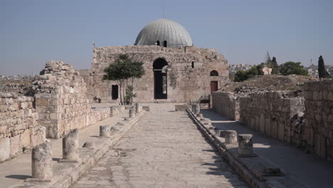Umayyad-Palace-Remains,-Amman-Citadel,-Jordan