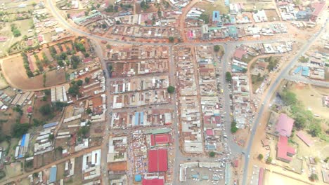 aerial-drone-view-of-rural-community-in-kamatira,-west-pokot,-kapenguria,-Kenya