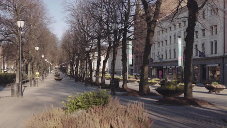 Ruhiger-Tag-Während-Der-Pandemie-In-Der-Belebtesten-Fußgängerzone-Von-Oslo