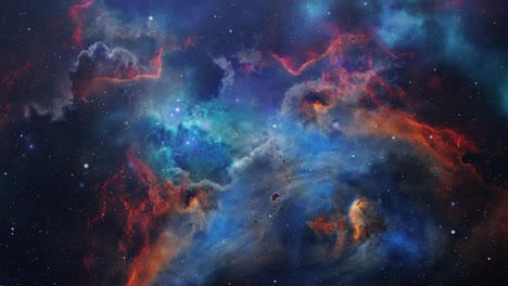 Weltraumforschung-In-Einen-Nebel-Im-Weltraum,-Universum-4k