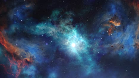 Space-flight-to-nebula-in-deep-universe-,-4k-universe