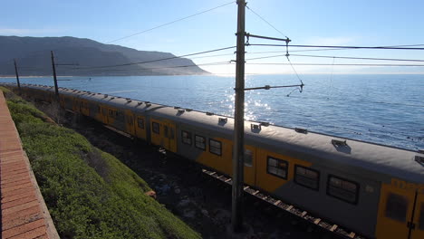 Train-travelling-along-coastal-route