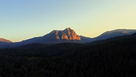 Stunning-aerial-drone-landscape-nature-dolly-in-shot-of-the-beautiful-Red-Castle-Lake-mountain-up-in-the-high-Uinta's-between-Utah-and-Wyoming-on-a-backpacking-trip-during-a-summer-sunset