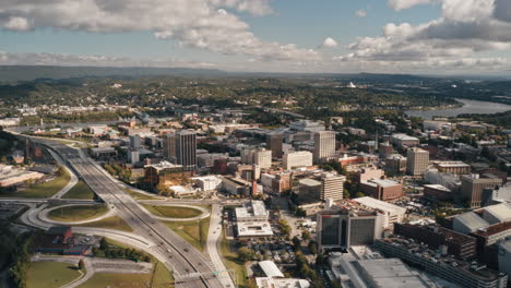 Slow-Aerial-Hyperlapse-of-Highway-27-and-Downtown-Chattanooga