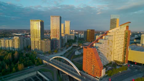 London-Westfield-Stratford-modern-shopping-city-development-urban-regeneration-aerial-view-flying-right
