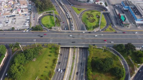 Drone-time-lapse-video-of-a-freeway-"turnarounds"-in-Lima,-Peru
