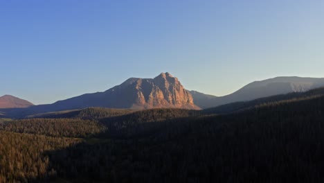 Stunning-aerial-drone-landscape-nature-dolly-in-shot-of-the-beautiful-Red-Castle-Lake-mountain-up-in-the-high-Uinta's-between-Utah-and-Wyoming-on-a-backpacking-trip-on-a-clear-summer-evening