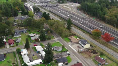Traffic-At-Interstate-5-At-Lakewood-In-Washington,-USA