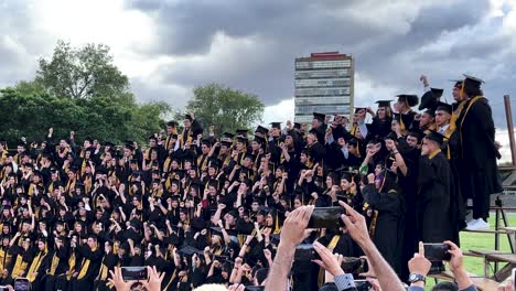 slow-motion-shot-of-students-from-the-unam-science-faculty-celebrating-their-graduation-in-mexico-city