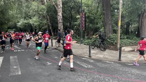 Schuss-Einer-Gruppe-Von-Läufern-Des-Mexico-City-Marathon-2022-In-Der-Nähe-Der-Ziellinie