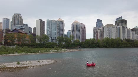 Boat-down-the-river-with-a-couple-revealed-Calgary-Alberta-Canada