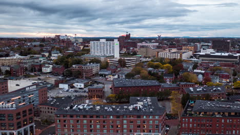 Stunning-aerial-time-lapse-of-Portland,-Maine's-Old-Port