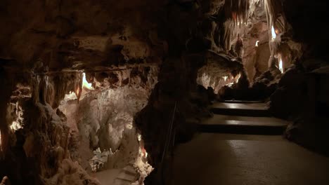 Establishing-wide-shot-of-beautiful-ancient-interior-decor-of-cave-of-Saint-Cezaire