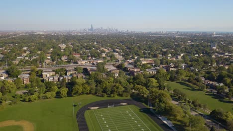 Beautiful-Establishing-Shot-Above-Ogden-Park-in-Chicago's-Englewood-Neighborhood