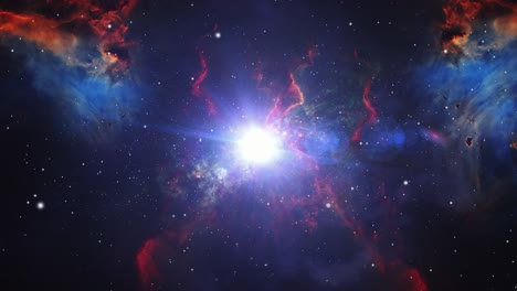 4k-Universum,-Das-Durch-Sterne-Und-Nebel-Im-Weltraum-Fliegt
