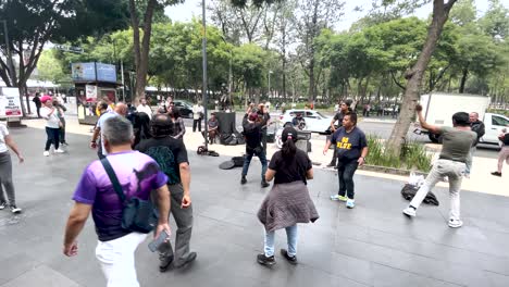 shot-of-people-dancing-in-the-street-in-downtown-Mexico-city