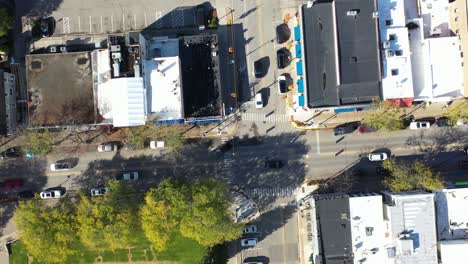 Aerial-reveal-off-Charlevoix-Michigan