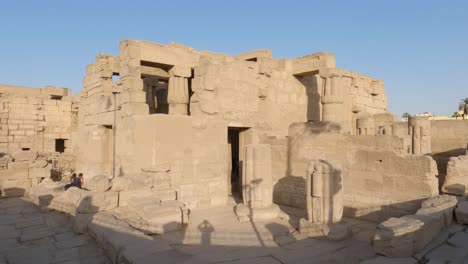 Remains-of-the-Luxor-Temple-in-Egypt,-ancient-Egyptian-building-in-the-museum