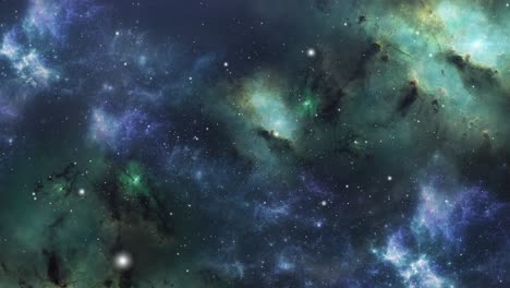 Atmosphäre-Grüner-Und-Blauer-Nebelwolken-Im-Universum