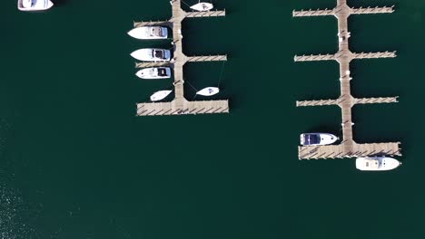 Aerial-4K-of-Boats-and-Docks