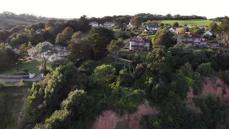 Aerial-View-Of-Seaton-Seaside-Town-Homes-Above-Cliff