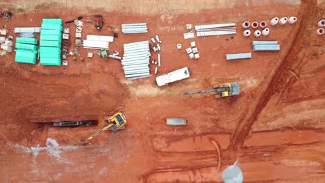Underground-pipes-and-construction-equipment-from-an-aerial-view