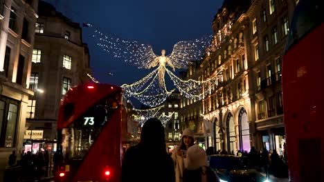 Look-at-the-Angels-on-Regents-Street,-London,-United-Kingdom
