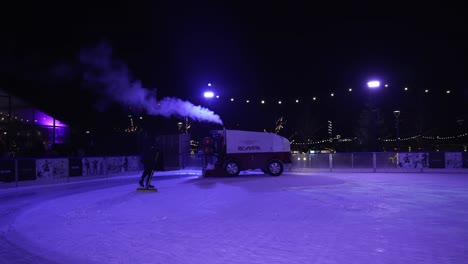 9-December-2022---Olympia-Machine-Resurfacing-Ice-At-Glide-Battersea-Ice-Rink-In-The-Evening
