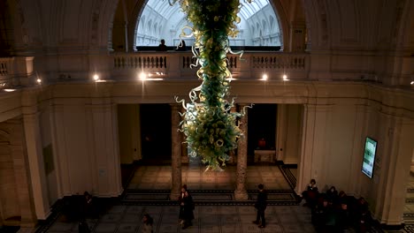 Hanging-Sculpture-from-within-the-dome-in-the-Royal-Albert-Memorial-Museum,-London,-United-Kingdom