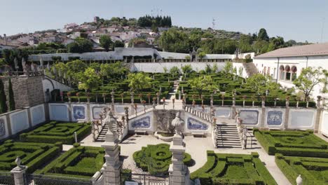 Aerial-view-Episcopal-Palace-Majestic-Gardens-Landmark---Castelo-Branco