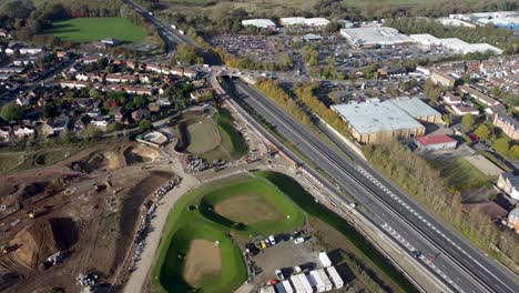 Saxon-Fields-Canterbury-Construction-4K-Aerial-View-of-Road-Works-for-Access