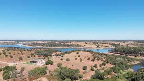 Lake-view-from-mountain-in-the-Alentejo-region,-Portugal