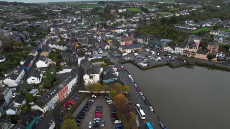 Aerial-View-of-Kinsale,-Cork-County,-Ireland