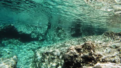 View-Under-Water-Of-Rocky-Ionian-Sea-At-Kefalonia-Island-In-Greece