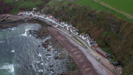 fantastic-aerial-shot-over-the-village-of-Pennan,-in-Aberdeenshire