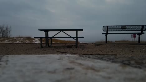 A-cold-and-dark-day-in-early-Winter-near-the-beach