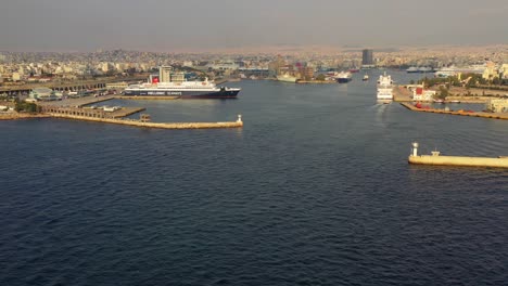 Aerial---General-shot-of-the-Port-of-Piraeus
