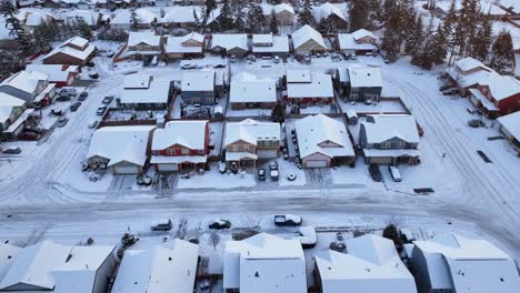 Aerial-of-an-American-neighborhood-covered-in-snow