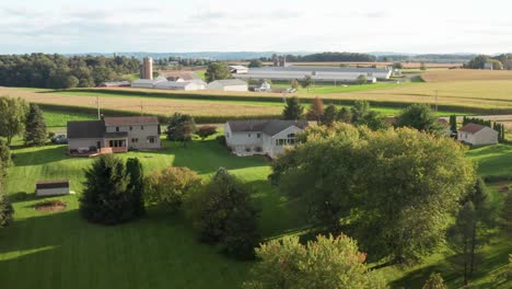 Aerial-of-backyard-views-in-rural-American-countryside