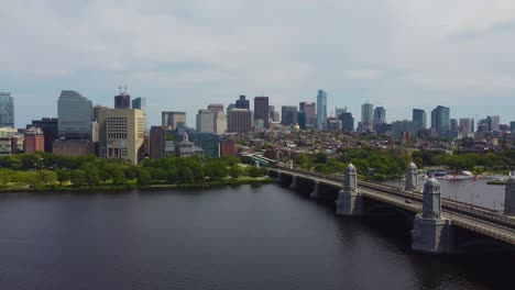 Aerial-Pano_Boston-Charles-River,-Downtown,-Cambridge
